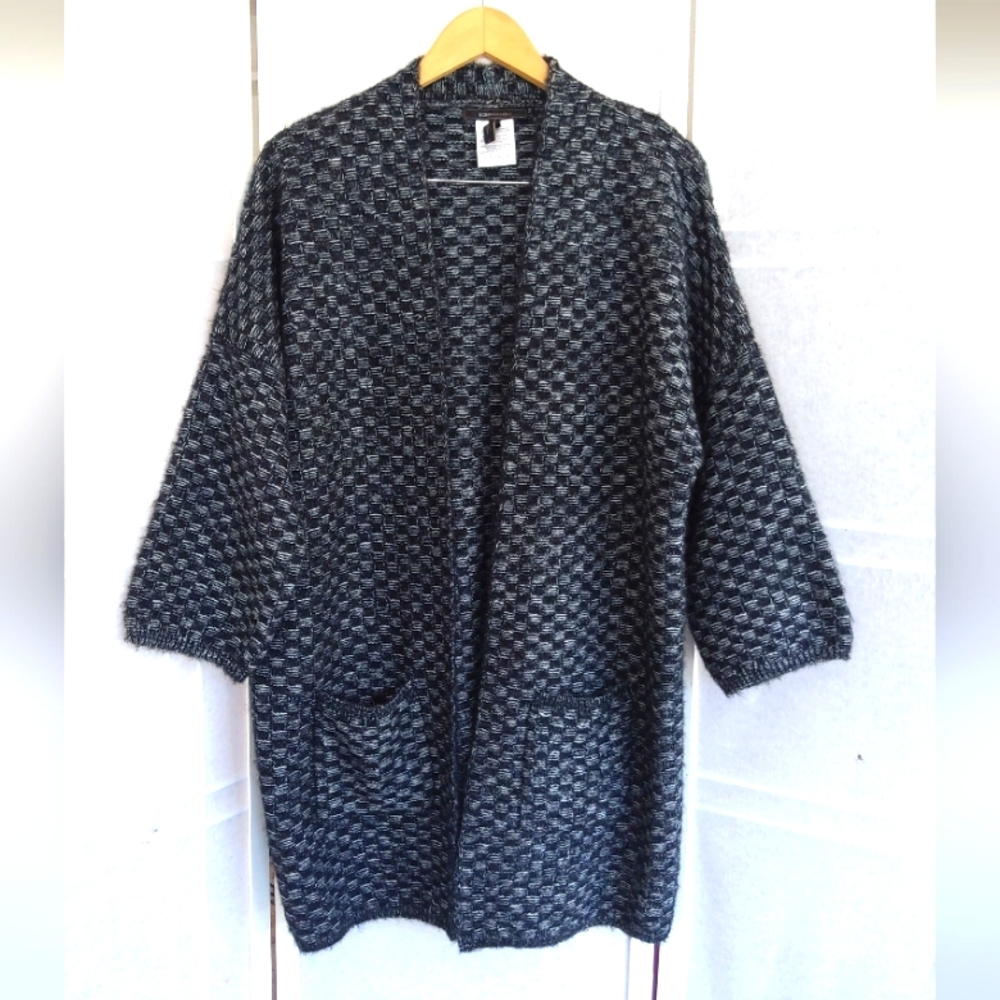 BCBGMAXAZRIA black open front long cardigan